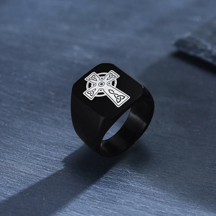 BAGUE RELIGIEUSE CROIX CELTIQUE HOMME