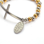 BRACELET CROIX MÉDAILLE NOTRE DAME