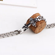 BRACELET RELIGIEUX CROIX FLEURIE