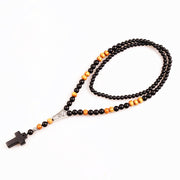 COLLIER CHAPELET PIERRES D'ONYX